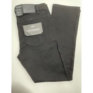 NWT Victorious Jet Black Skinny Fit Jeans Size 36X32